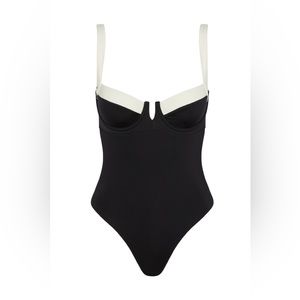 Monday Swimwear - Clovelly One Piece - Ivory/Black